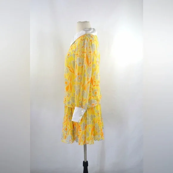 60’s Floral Drop Waist Mini Dress - Size Small - Picture 5 of 8
